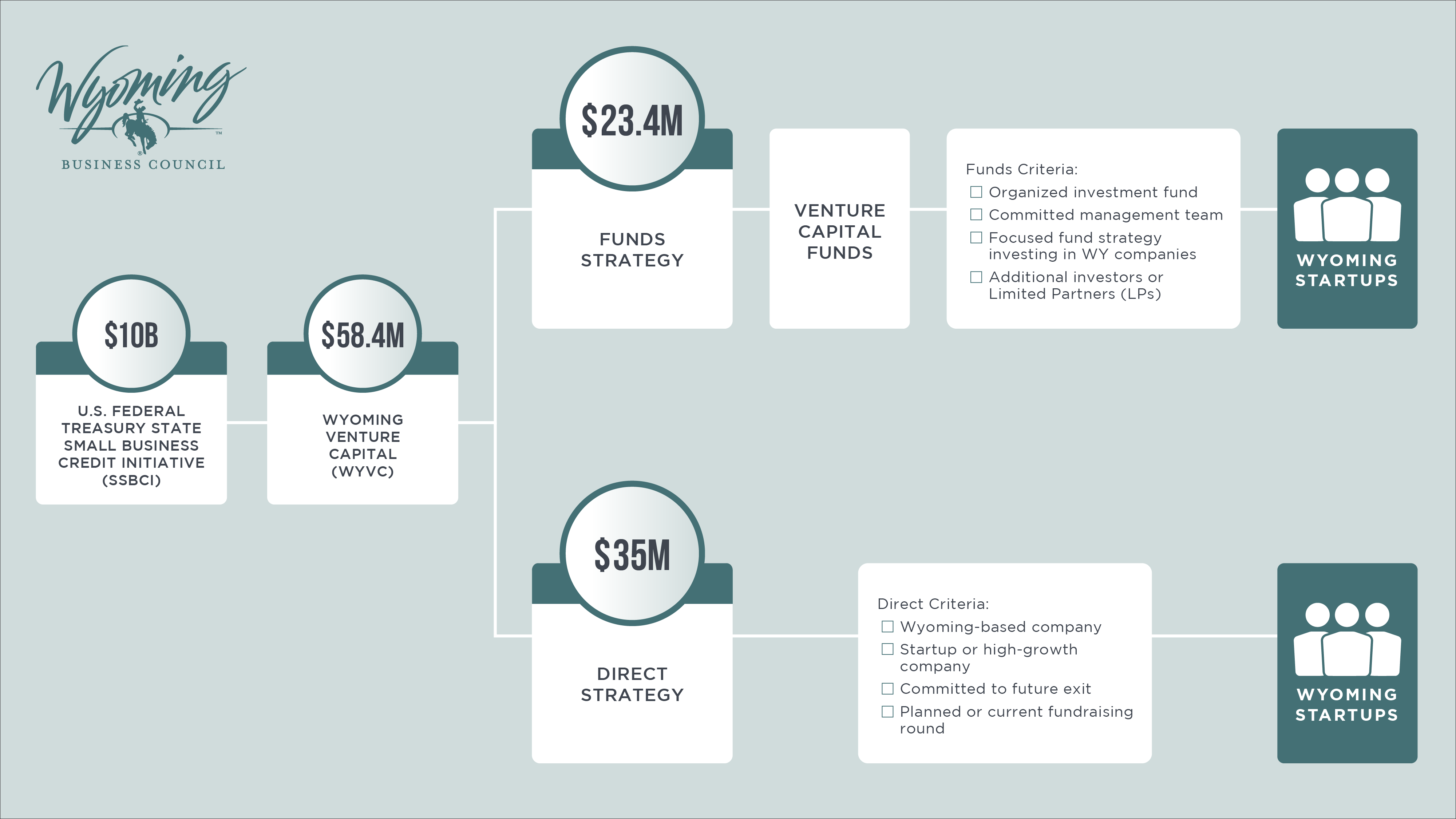 Horizontal Wyoming Venture Capital flow graphic